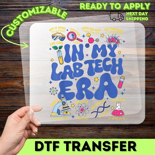 IN MY Lab Tech Era Science DTF Transfer, Cartoon Lab Symbols Iron-on Decal for Science Lovers, Lab Week Celebration Gift - Etsy