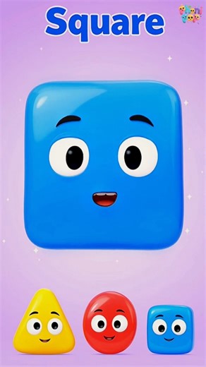 Shapes Song for Kids 🔵🔴🔺 Square, Circle, Triangle | 3D Animation #Shorts #kidsvideos #kidslearning