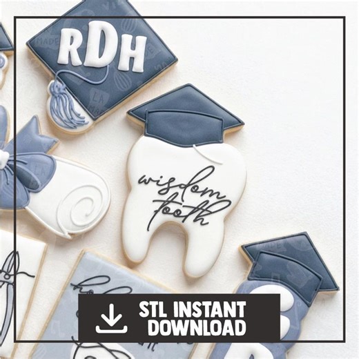 Graduation Gap With Tooth Cookie Cutter 2026 Design STL Instant Download - Etsy