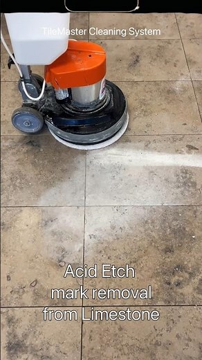 Stain removal from limestone floor #tiles #tilemaster #diamond #pads #cleaning #tilecleaning