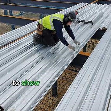 metal deck install example for TATA comflor, metfloor, firth steel, and kingspan floor deck range