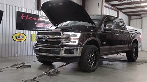 3.9K views · 112 reactions | Chassis dyno testing the 2018 Ford F-150 V8 truck equipped with the Hennessey Performance HPE750 Supercharged engine upgrade. Results: 576 rear wheel HP which with a 24% driveline loss factor equals approximately 757 HP at the motor | Hennessey Performance | Facebook