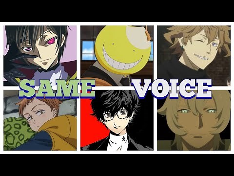 Lelouch Lamperouge Voice Actors In Anime Roles [Jun Fukuyama] (Persona 5,Noragami) Code Geass