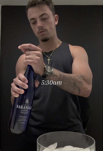 Morning Routine with Saratoga Water for a Badass Day