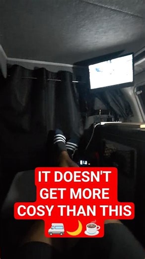 COSY CAMPERVAN EVENING 🚐🌙☕ #VANLIFE #COSY #CAMPERVAN #MAZDABONGO