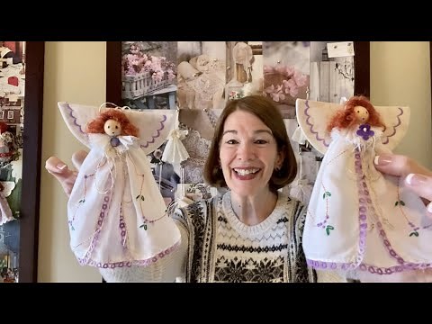How to Make Two Angel Ornaments From One Vintage Handkerchief