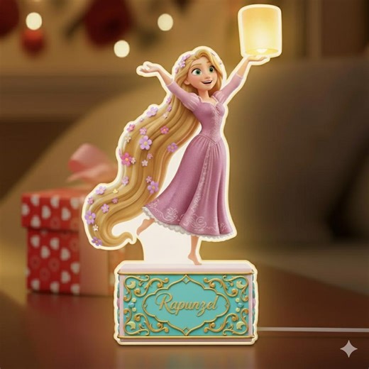 Princess Rapunzel Light Box/rapunzel Customized Night Light/personalized Name Night Light/gift for Kids/led Light OLNRE72 - Etsy