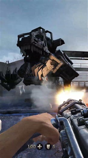 Unloading the MG46 on a Panzerhund! 💥 🐕 #wolfenstein #wolfensteintheoldblood