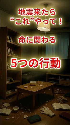 【保存必須】地震が来た瞬間にやるべき行動5選。知らないと命に関わる。#防災準備 #地震対策 #災害対策