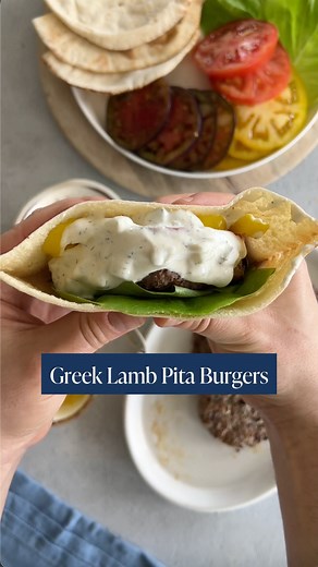 40K views · 19 reactions | Chef Andrew’s Greek Lamb Pita Burger...