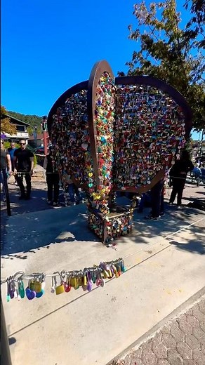 Experiencing the Love Lock Tradition in Helen, Georgia - A Romantic Escape! #romantic #tradition
