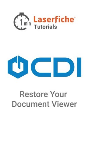 Laserfiche is very customizable, and one area you can customize is the document viewer. What do you do if you accidentally move a thumbnail pane, image pane or metadata pane out of place? How do you get back to square one? Watch our latest ‘Fiche & Tips’ video to learn how to restore your document viewer to the default layout. #CDI #CitiesDigital #Laserfiche #contentmanagementsystem #enterprisesolutions