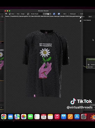 3D walking T-Shirt mockup using your designs. #blender #mockup #clothingbrand #clothingbrandtips #streetwear