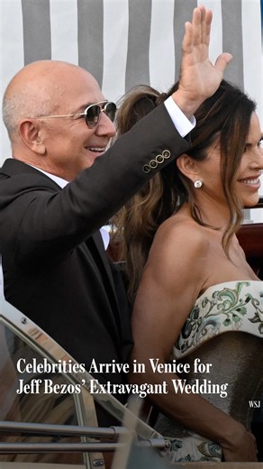 The weekend wedding of Amazon founder Jeff Bezos and Lauren Sánchez drew celebrities and other guests to Venice and sparked protests. Here’s what we know about the event: 🔗 https://on.wsj.com/4eoI2lq | The Wall Street Journal