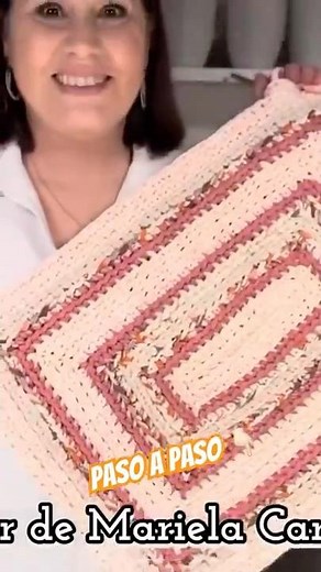 "🔷 How to Make a Rectangular Rag Rug Step by Step 🧶 (Perfect Corners and Easy)"