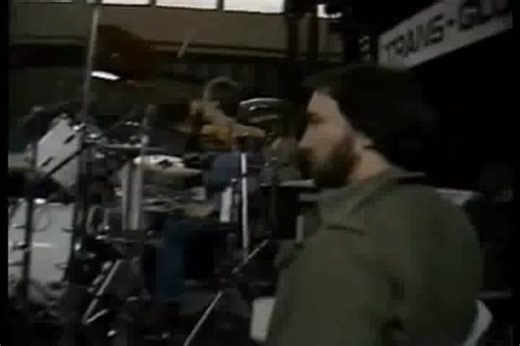 The Jam performing a cover of 'I Got You (I Feel Good)' by James Brown during soundcheck at Bingley Hall on the 'Trans Global Unity Express' tour (1982). #TheJam #JamesBrown #paulweller #brucefoxton #RickBuckler | Mods Mayday