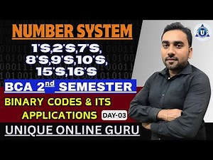 DIGITAL ELECTRONICS | BCA 2nd Sem |All Universities| BINARY CODES & Its APPLICATION | DAY-05
