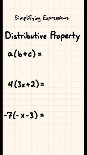 Distributive Property with variables and negative values #Maths #simplifyexpressions #distributiveproperty