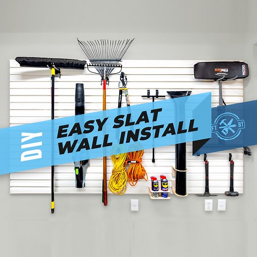 309K views · 1.5K reactions | STOP making piles in your garage – Store stuff on your walls! Install a slat wall storage system to organize your tools and kill the clutter in your garage. | Fix This Build That | Facebook
