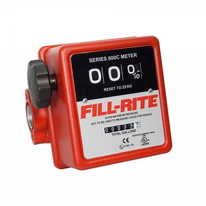 Fill-Rite 807C1 1 in. NPT Heavy Duty Mechanical Flow Meter (Gallons) w/ JME Install Kit