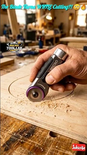 This MICRO 360° Blade Cutter Feels Like Future Tech 🤯🔥 #usashorts #usa #satisfying #tools #wood #diy