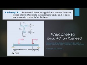 #Mech of Materials# |ProblemSolutionMOM​ | Problem 4.10 |Pure Bending| Engr. Adnan Rasheed