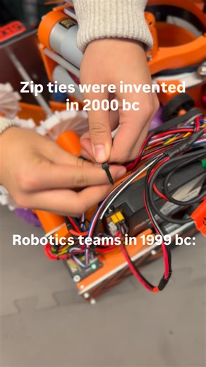 Botcats on Instagram: "ignoring our hardware problems since 1999 bc #robotics #ftc #hardware #zipties"