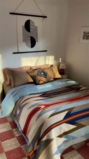 Pendleton Woolen Mills on Instagram: "Transform your space into a calm escape with the Wyeth Trail Blanket, layered with our Eco-Wise Blanket and matching shams for warmth, style, and comfort."