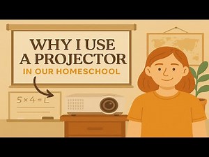Homeschooling with a Projector | How I Use a Ceiling Screen + Projector for Teaching