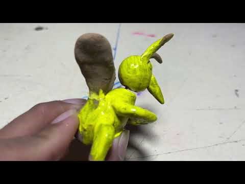 MAKING A YELLOW CLAY ANIMAL SCULPTURE 🐾 | DIY CLAY ART