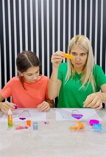 3 Colored Challenge 🍦😍 #colorchallenge #threewikifamily #shorts Who did better?