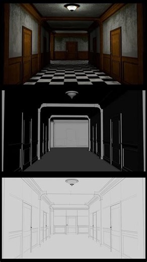 3D Horror Corridor | Maya + Substance Painter + Arnold Render
