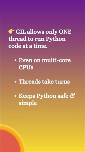 Python GIL Explained in 20 Seconds! ⚡#shorts #python #pythonforbeginners #learnpython #coding