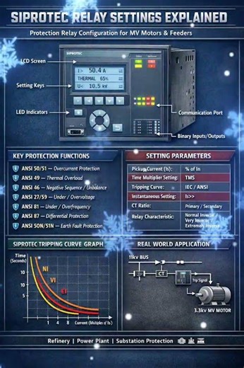 SIPROTEC Relay Settings Explained | Overcurrent & Motor Protection | Refinery Engineers Guide