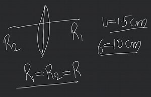 The two surfaces of a biconvex lens has same radii of curvature... | Filo