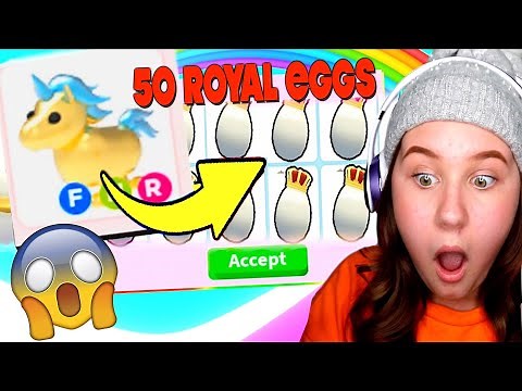 Opening 50 ROYAL EGGS To See How Many LEGENDARY PETS We Get In Adopt Me.. (Roblox)