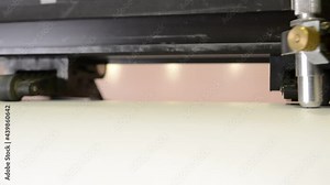 Cutting plotter, smart technique in the production process, cut vinyl, turn the knife