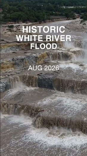 Historic White River Flood Creates Massive Waterfall at Carmel Quarry