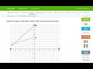 IXL P.13 8th Grade Rotations graph the image AC9