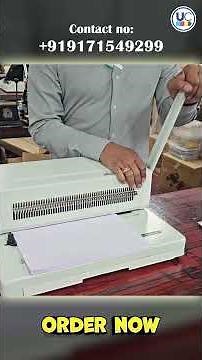 Spiral Binding Machine | Live Demo
