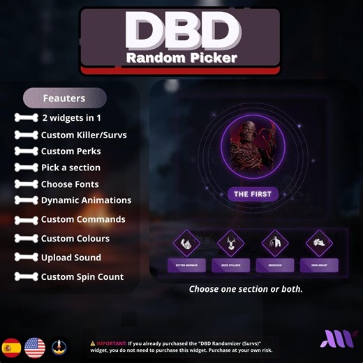 DBD Randomization Widget | Dead by Daylight Streaming Overlay | Twitch Streamelements OBS (killer-oriented) - Etsy