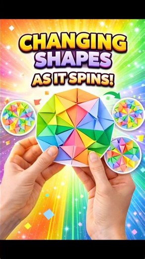 Mesmerizing Fireworks Origami 🌈 | Watch It Spin!