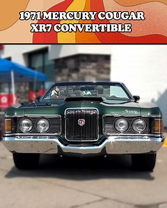 31K views · 734 reactions | 1971 Mercury Cougar XR7 Convertible 351 CI V8 4 Speed in Green | My Car Story With Lou | Facebook