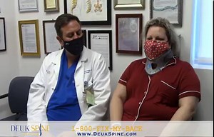 1.4K views · 25 reactions | "I'm going home!" Even after a six level cervical fusion with screws and rods, this patient was still able to return home to recover in the comfort of her own bed, and even better news, she returned to our office the next day to announce that her arm weakness and pain is gone as is the pain in her neck! Outpatient spine surgery is the optimal option for patients no matter the procedure! | Deuk Spine Institute | Facebook