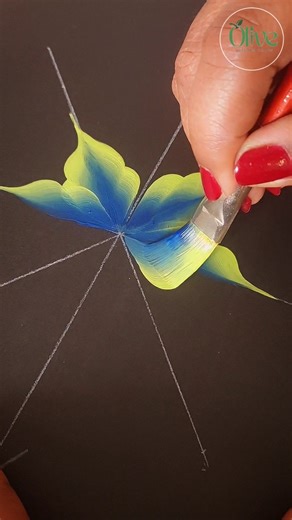 Leaf Painting Tutorial using acrylic paints 🎨🌿🖌 #shorts #art