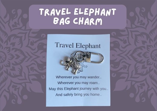 Travel Elephant Keychain – Good Luck Charm, Elephant Lover Gift, Adventure Accessory for Travellers - Etsy