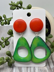 Eco-friendly Tagua Nut Loop Dangle Drop Earrings | Vibrant Boho Chic Jewelry | Clip-on & Pierced Options - Etsy