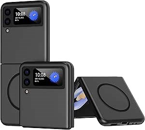 Phone Case for Samsung Galaxy Z Flip 3 Compatible with Magsafe, Slim Fit Hard PC Shookproof Anti-Drop Protective Case Cover for Samsung Galaxy Z Flip3 5G- Scrub Black