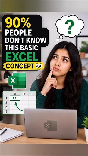 Excel Basics: Cell & Cell Address Explained Simply 🔥#ExcelBasics #LearnExcel #ComputerBasics