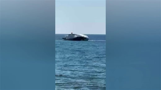 Wild video shows luxury yacht start sinking minutes after it's launched
